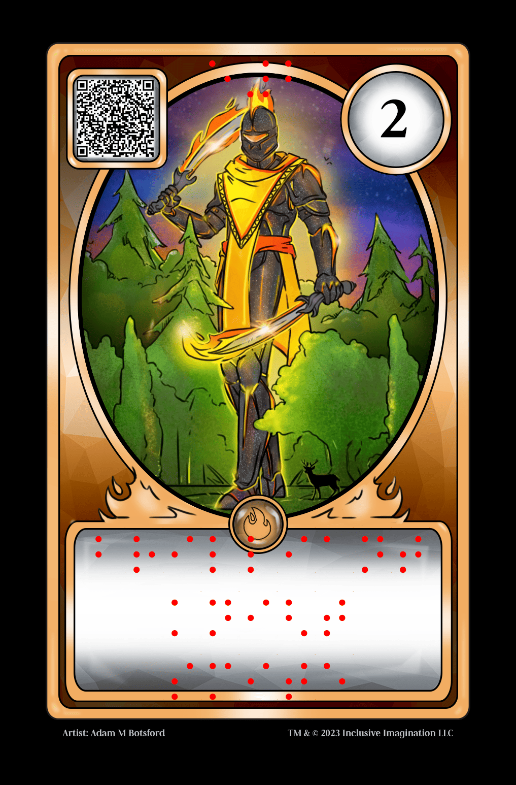 Braille Sim Braille Card Overlay