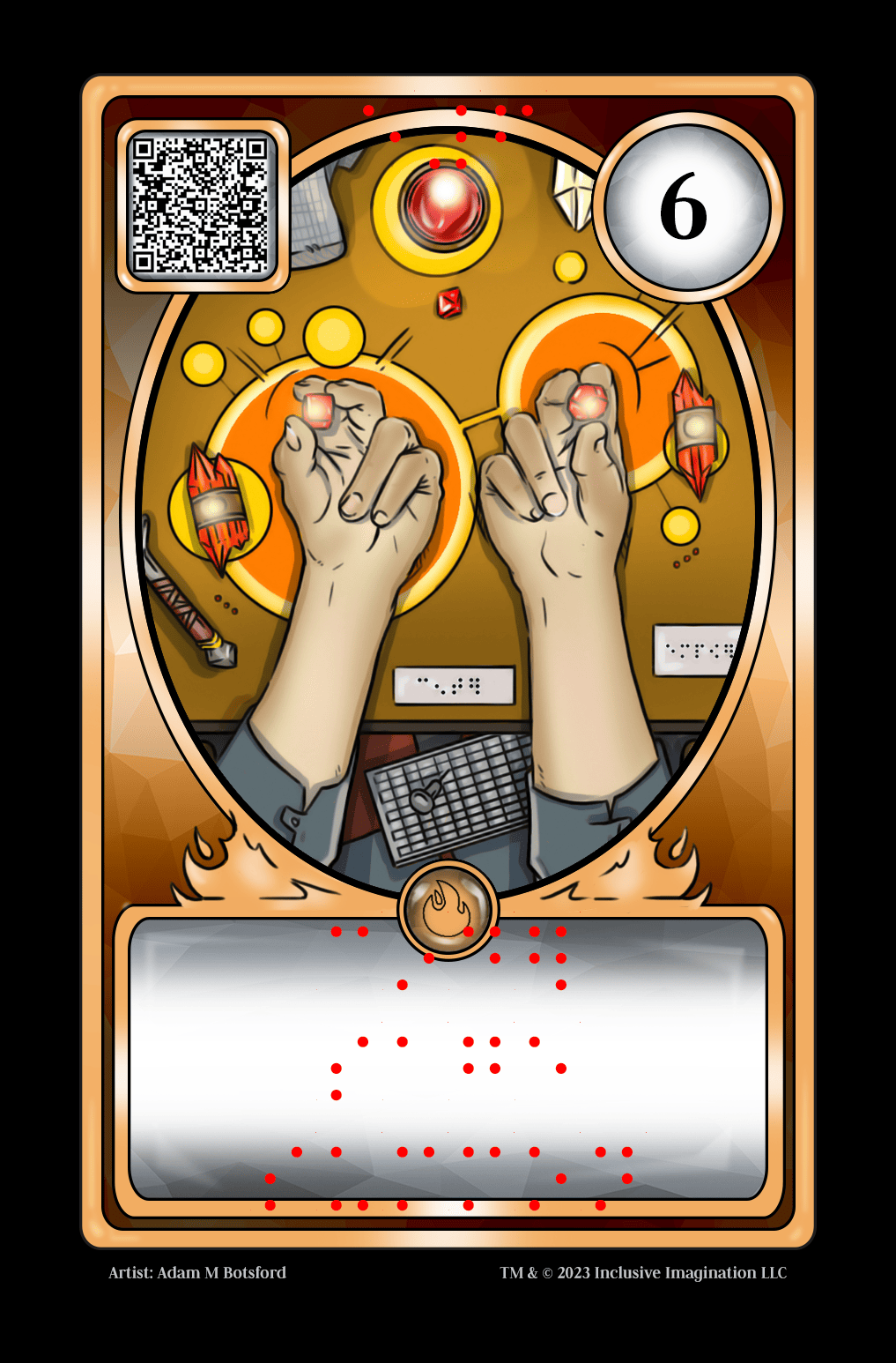 Braille Sim Braille Card Overlay