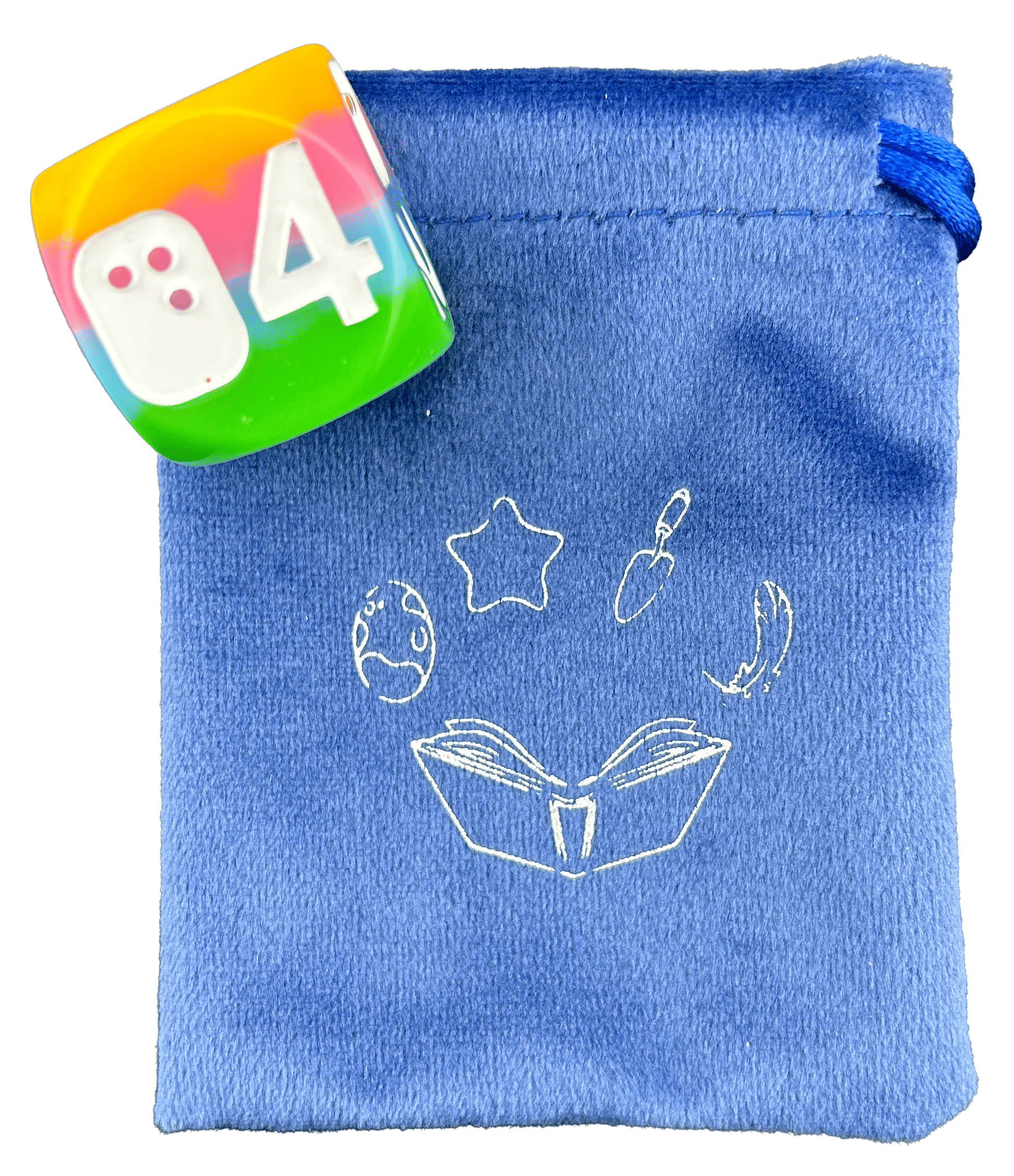 Enchant Candyfluff D6 and Blue Felt, Silver Foil Bag