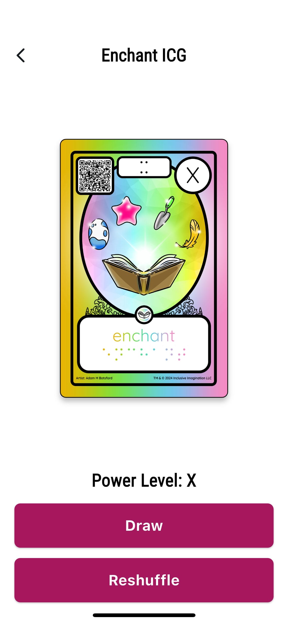 A screenshot of Enchant ICG with "enchant" card drawn